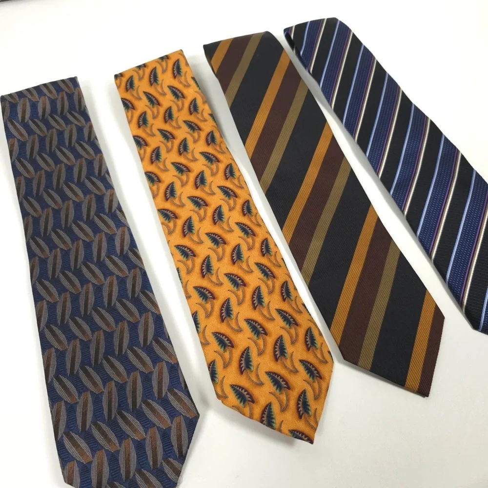 J.Z. RICHARDS ALL SILK HAND MADE IN USA 🇺🇸 Ties LOT Of 4 Multicolor‎